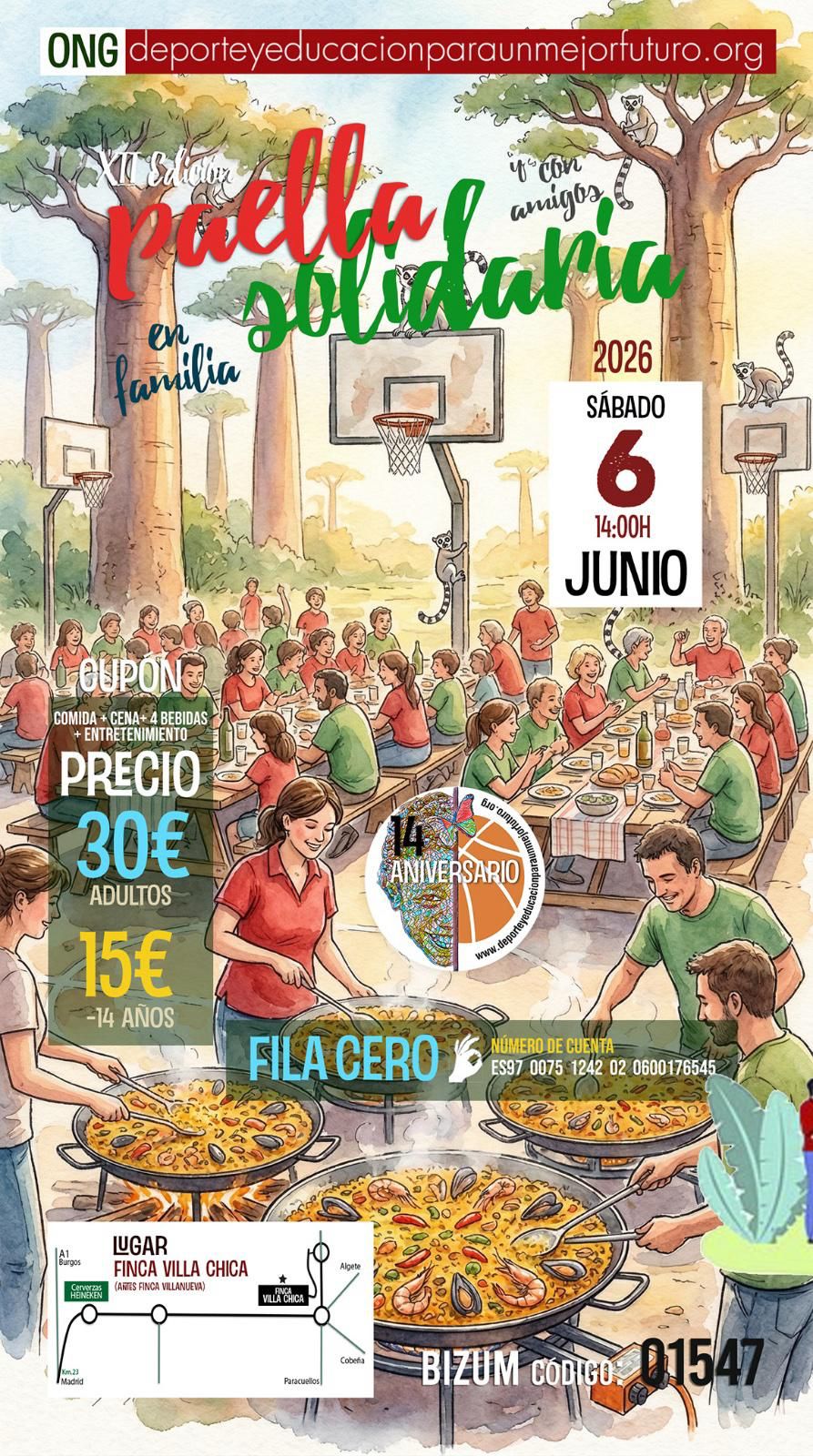 XII Paella Solidaria 6 de junio de 2026